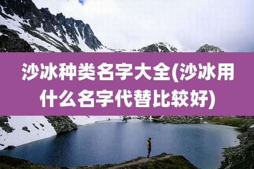沙冰种类名字大全(沙冰用什么名字代替比较好)