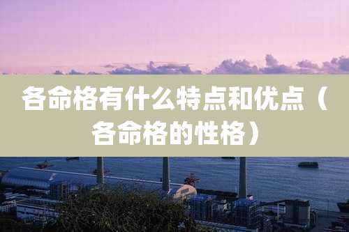 各命格有什么特点和优点（各命格的性格）