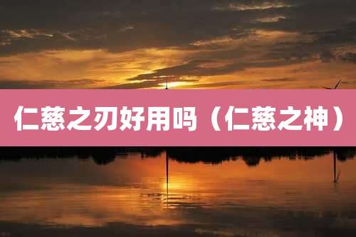 仁慈之刃好用吗（仁慈之神）