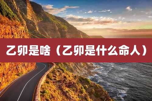 乙卯是啥（乙卯是什么命人）