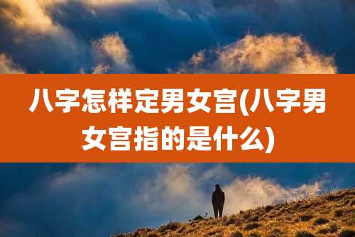 八字怎样定男女宫(八字男女宫指的是什么)