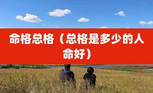 命格总格（总格是多少的人命好）