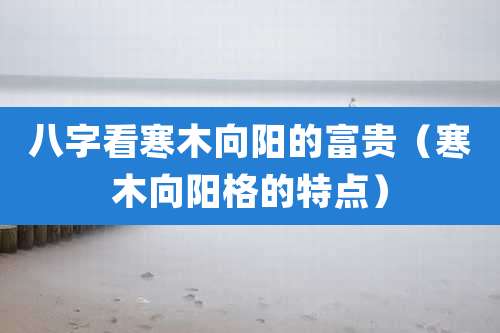 八字看寒木向阳的富贵（寒木向阳格的特点）