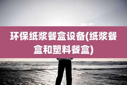 环保纸浆餐盒设备(纸浆餐盒和塑料餐盒)