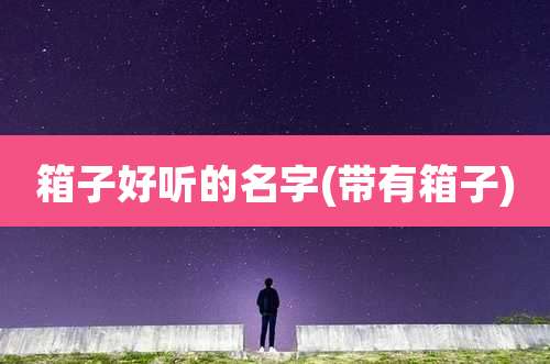 箱子好听的名字(带有箱子)