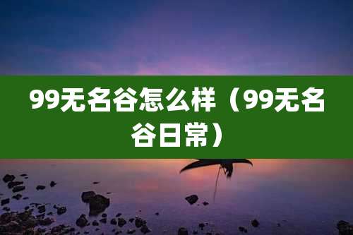 99无名谷怎么样（99无名谷日常）