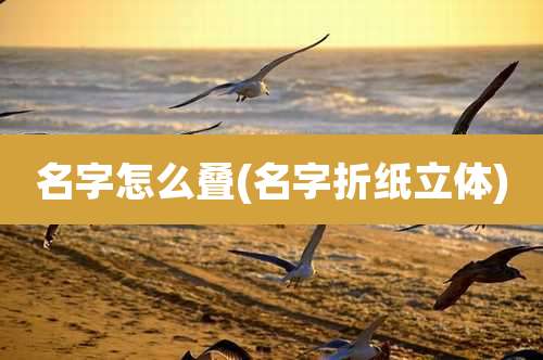 名字怎么叠(名字折纸立体)