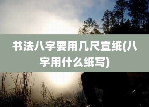 书法八字要用几尺宣纸(八字用什么纸写)