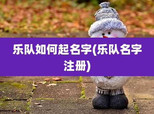 乐队如何起名字(乐队名字注册)