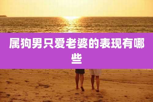 属狗男只爱老婆的表现有哪些