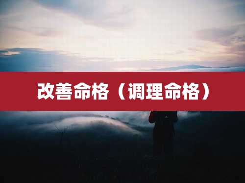 改善命格（调理命格）