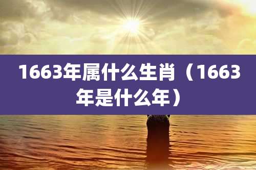 1663年属什么生肖（1663年是什么年）