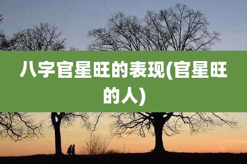 八字官星旺的表现(官星旺的人)