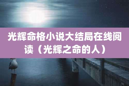 光辉命格小说大结局在线阅读（光辉之命的人）