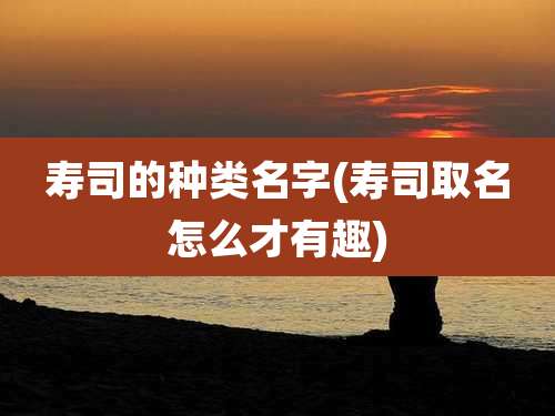 寿司的种类名字(寿司取名怎么才有趣)