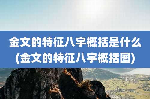 金文的特征八字概括是什么(金文的特征八字概括图)