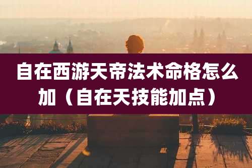 自在西游天帝法术命格怎么加（自在天技能加点）