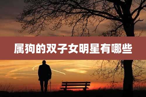 属狗的双子女明星有哪些
