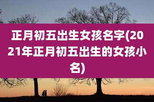 正月初五出生女孩名字(2021年正月初五出生的女孩小名)
