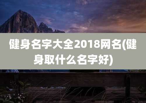 健身名字大全2018网名(健身取什么名字好)