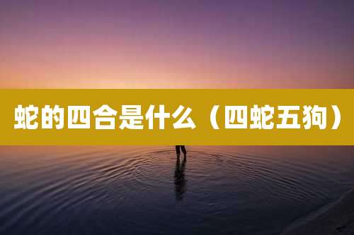 蛇的四合是什么（四蛇五狗）
