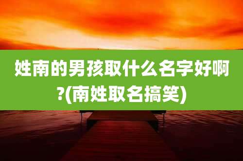 姓南的男孩取什么名字好啊?(南姓取名搞笑)