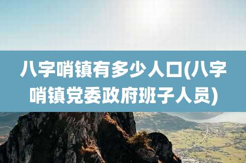 八字哨镇有多少人口(八字哨镇党委***班子人员)