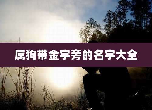属狗带金字旁的名字大全