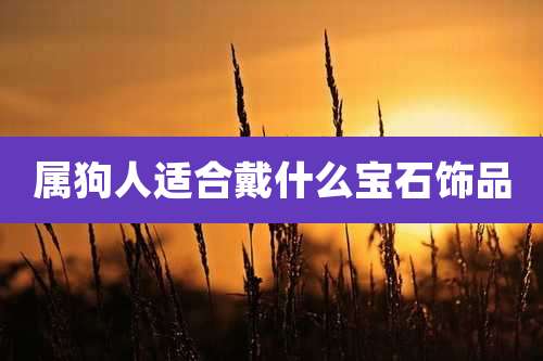 属狗人适合戴什么宝石饰品