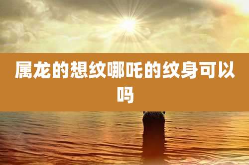 属龙的想纹哪吒的纹身可以吗