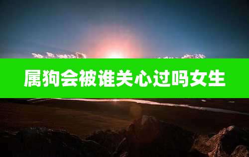 属狗会被谁关心过吗女生