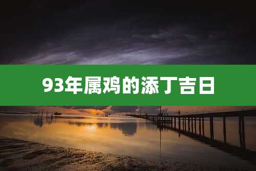 93年属鸡的添丁吉日