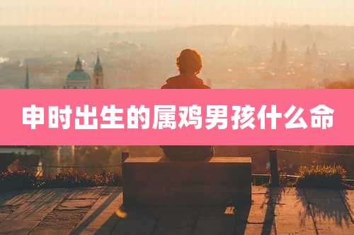 申时出生的属鸡男孩什么命