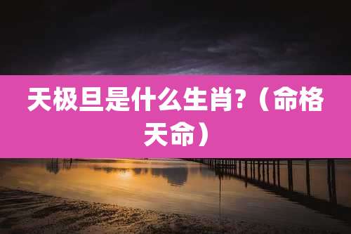 天极旦是什么生肖?（命格天命）