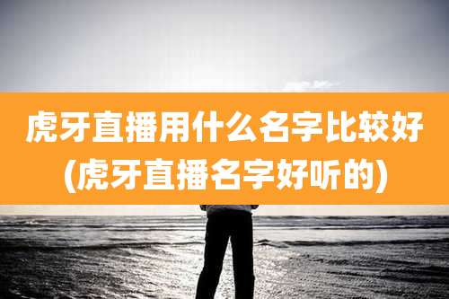 虎牙直播用什么名字比较好(虎牙直播名字好听的)