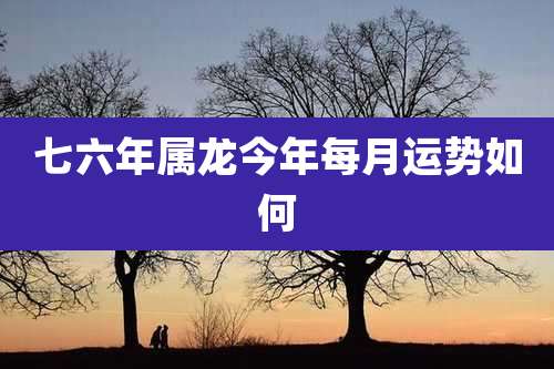 七六年属龙今年每月运势如何