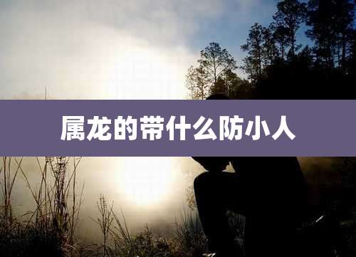 属龙的带什么防小人