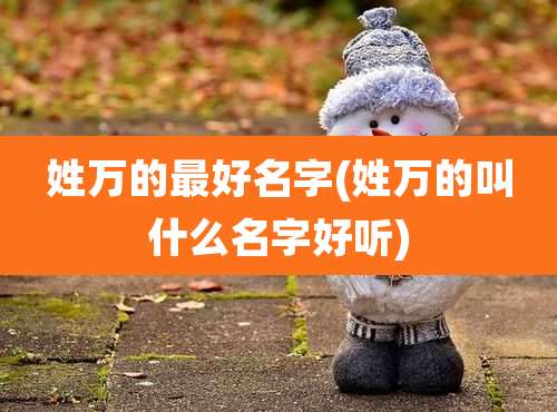 姓万的最好名字(姓万的叫什么名字好听)