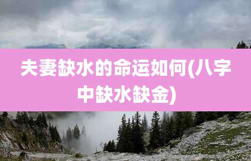 夫妻缺水的命运如何(八字中缺水缺金)