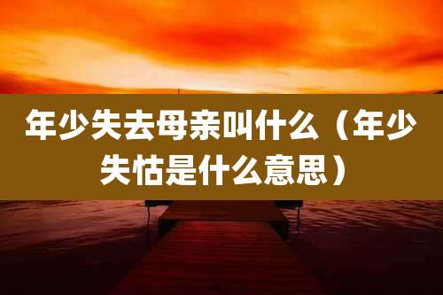 年少失去母亲叫什么（年少失怙是什么意思）