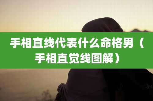 手相直线代表什么命格男（手相直觉线图解）