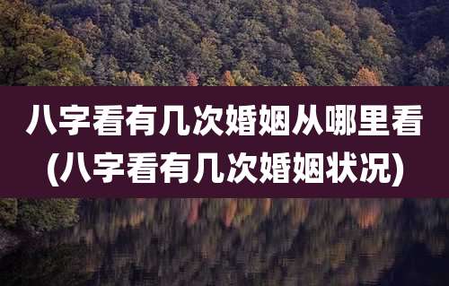 八字看有几次婚姻从哪里看(八字看有几次婚姻状况)