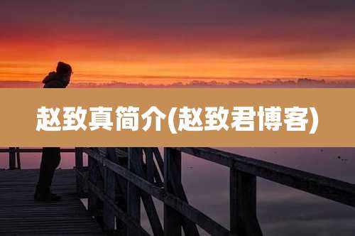 赵致真简介(赵致君博客)