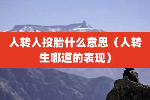 人转人投胎什么意思（人转生哪道的表现）