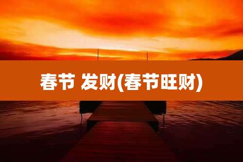 春节 发财(春节旺财)