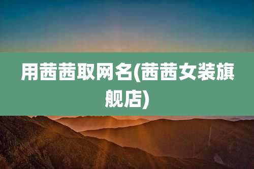 用茜茜取网名(茜茜女装旗舰店)