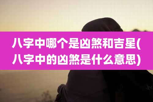 八字中哪个是凶煞和吉星(八字中的凶煞是什么意思)