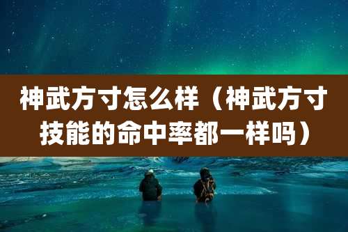 神武方寸怎么样（神武方寸技能的命中率都一样吗）