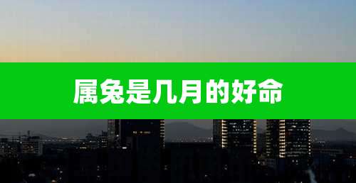 属兔是几月的好命