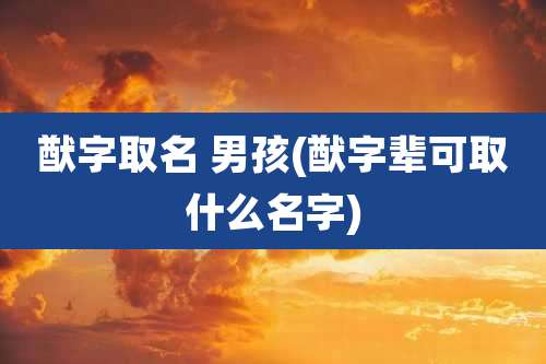 猷字取名 男孩(猷字辈可取什么名字)